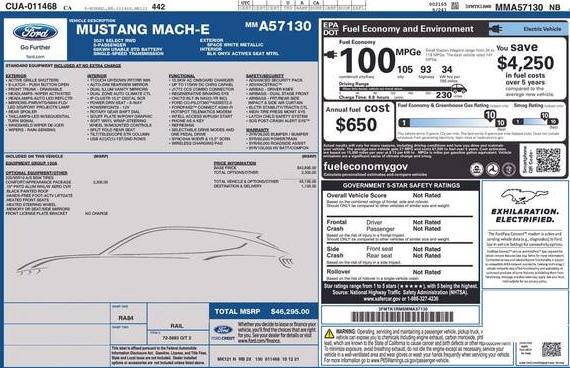 FORD MUSTANG MACH-E 2021 3FMTK1RM8MMA57130 image